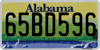 AL license plate 65BD596
