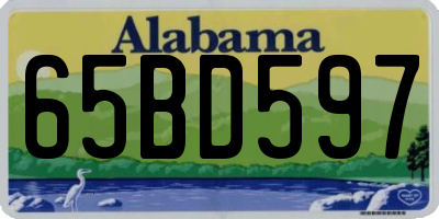 AL license plate 65BD597