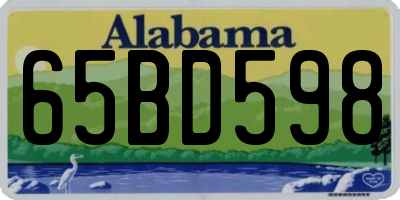 AL license plate 65BD598
