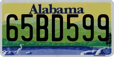 AL license plate 65BD599