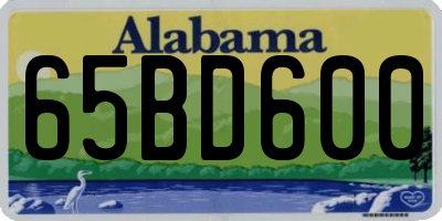 AL license plate 65BD600