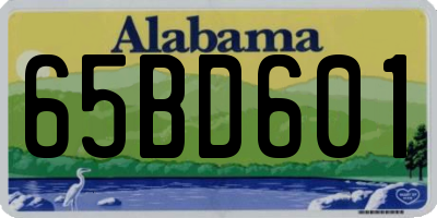 AL license plate 65BD601