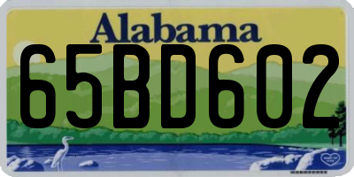 AL license plate 65BD602