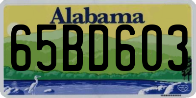 AL license plate 65BD603