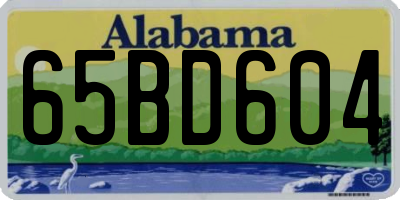 AL license plate 65BD604