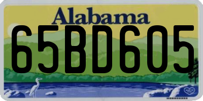AL license plate 65BD605