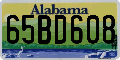 AL license plate 65BD608