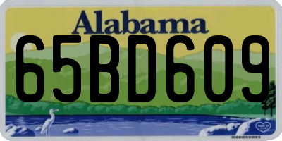 AL license plate 65BD609
