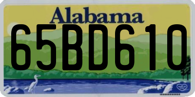 AL license plate 65BD610