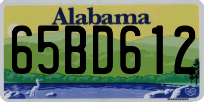 AL license plate 65BD612