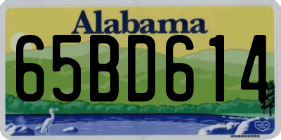 AL license plate 65BD614