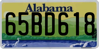 AL license plate 65BD618