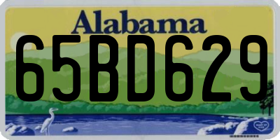 AL license plate 65BD629