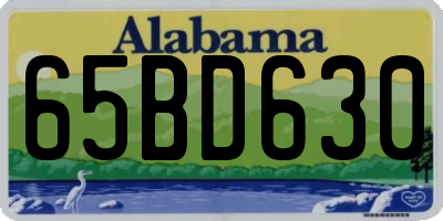 AL license plate 65BD630