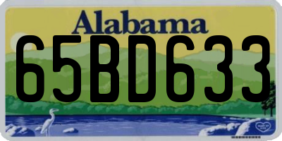 AL license plate 65BD633