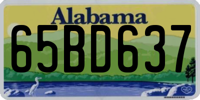AL license plate 65BD637