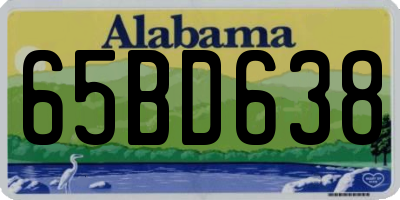 AL license plate 65BD638