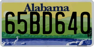 AL license plate 65BD640