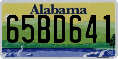 AL license plate 65BD641
