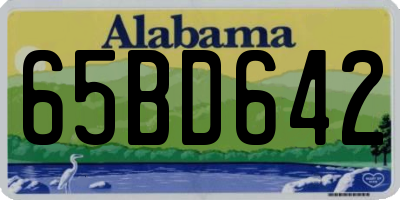 AL license plate 65BD642