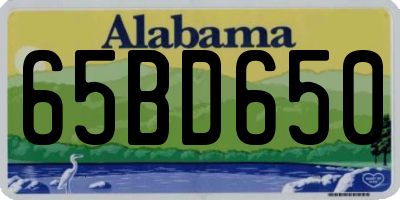AL license plate 65BD650