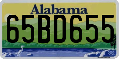 AL license plate 65BD655