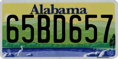 AL license plate 65BD657