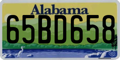 AL license plate 65BD658