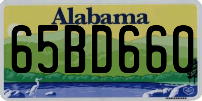 AL license plate 65BD660