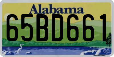 AL license plate 65BD661
