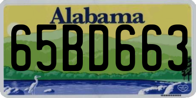 AL license plate 65BD663