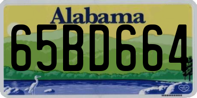 AL license plate 65BD664