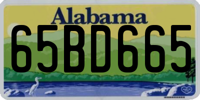 AL license plate 65BD665