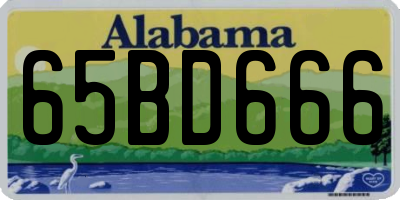AL license plate 65BD666