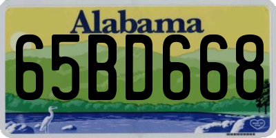 AL license plate 65BD668