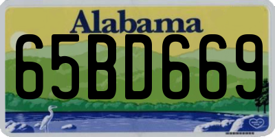 AL license plate 65BD669