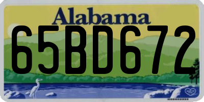 AL license plate 65BD672