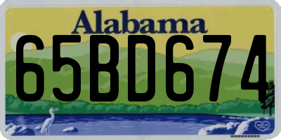 AL license plate 65BD674