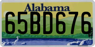 AL license plate 65BD676