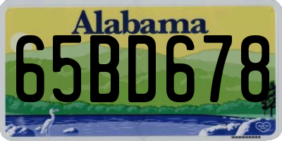 AL license plate 65BD678