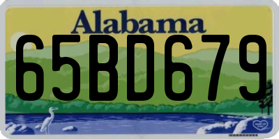 AL license plate 65BD679