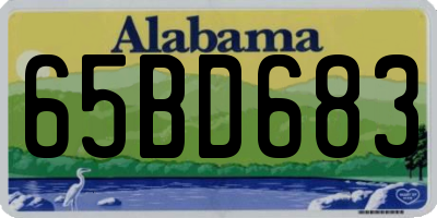 AL license plate 65BD683