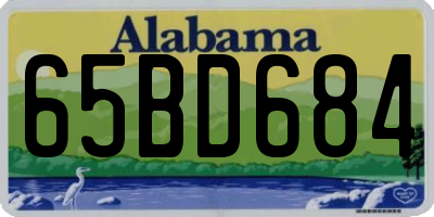 AL license plate 65BD684