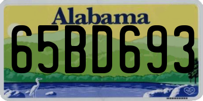 AL license plate 65BD693
