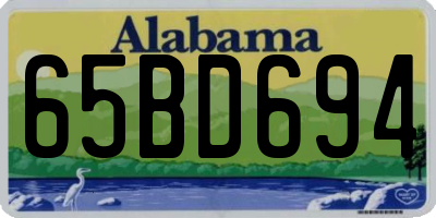 AL license plate 65BD694
