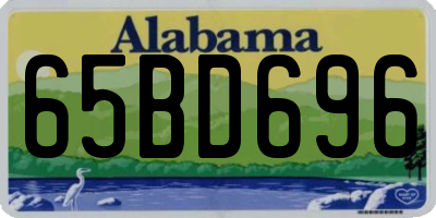 AL license plate 65BD696