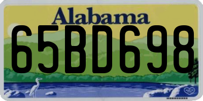 AL license plate 65BD698