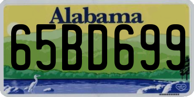 AL license plate 65BD699