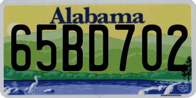 AL license plate 65BD702