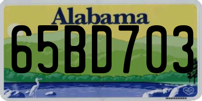 AL license plate 65BD703